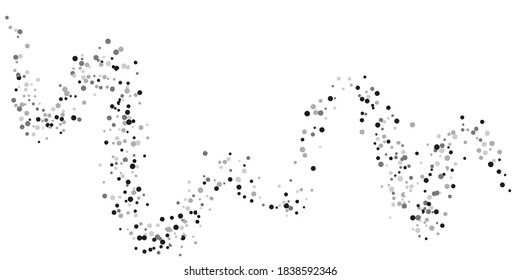  Silberglitter Konfetti auf weißem Hintergrund. Illustration eines Tropfens glänzender Partikel. Dekoratives Element. Luxuriöser Hintergrund für Ihr Design, Karten, Einladungen, Geschenk, Vip. 