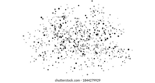  Silver glitter confetti on a white background. Illustration of a drop of shiny particles. Decorative element. Luxury background for your design, cards, invitations, gift, vip. 