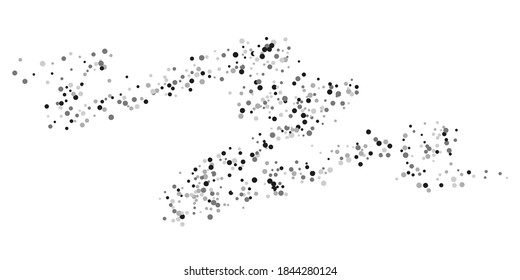  Confeti de brillo plateado sobre un fondo blanco. Ilustración de una gota de partículas brillantes. Elemento decorativo. Lujo para su diseño, tarjetas, invitaciones, regalo, vip. 