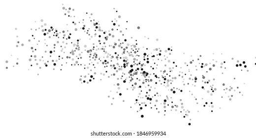  Silver glitter confetti on a white background. Illustration of a drop of shiny particles. Decorative element. Luxury background for your design, cards, invitations, gift, vip. 