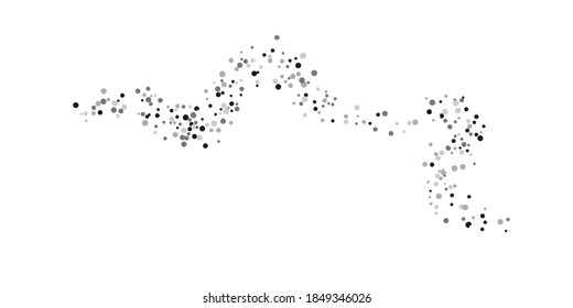  Confeti de brillo plateado sobre un fondo blanco. Ilustración de una gota de partículas brillantes. Elemento decorativo. Lujo para su diseño, tarjetas, invitaciones, regalo, vip. 
