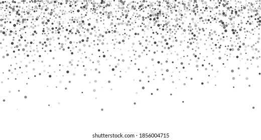  Confeti de brillo plateado sobre un fondo blanco. Ilustración de una gota de partículas brillantes. Elemento decorativo. Lujo para su diseño, tarjetas, invitaciones, regalo, vip. 