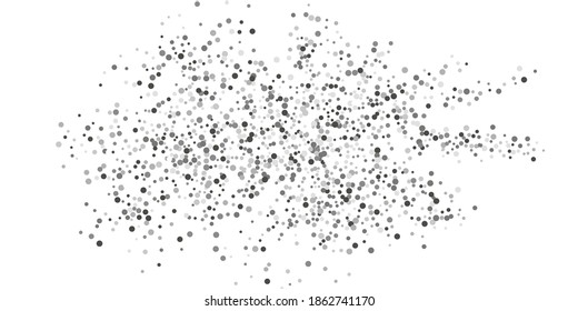  Silver glitter confetti on a white background. Illustration of a drop of shiny particles. Decorative element. Luxury background for your design, cards, invitations, gift, vip. 