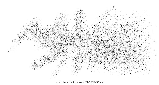  Silver glitter confetti on a white background. Illustration of a drop of shiny particles. Decorative element. Luxury background for your design, cards, invitations, gift, vip. 