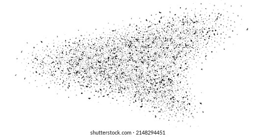  Confeti de brillo plateado sobre un fondo blanco. Ilustración de una gota de partículas brillantes. Elemento decorativo. Lujo para su diseño, tarjetas, invitaciones, regalo, vip. 