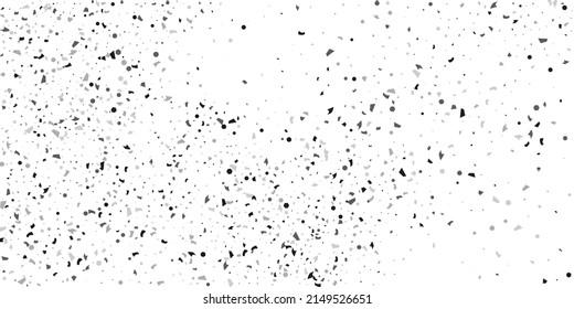  Silver glitter confetti on a white background. Illustration of a drop of shiny particles. Decorative element. Luxury background for your design, cards, invitations, gift, vip. 