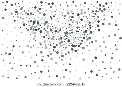 Silver glitter confetti on a white background. Illustration of a drop of shiny particles. Decorative element. Luxury background for your design, cards, invitations, gift, vip. 