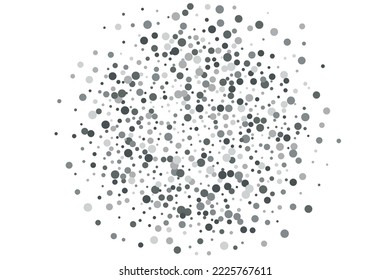 Silver glitter confetti on a white background. Illustration of a drop of shiny particles. Decorative element. Luxury background for your design, cards, invitations, gift, vip. 