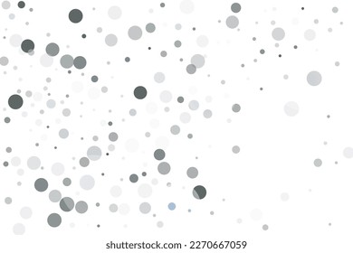 Confeti de brillo plateado sobre un fondo blanco. Ilustración de una gota de partículas brillantes. Elemento decorativo. Lujo para su diseño, tarjetas, invitaciones, regalo, vip. 