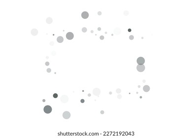 Silver glitter confetti on a white background. Illustration of a drop of shiny particles. Decorative element. Luxury background for your design, cards, invitations, gift, vip. 