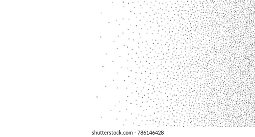 Silver glitter confetti on a white background. Illustration of a drop of shiny particles. Decorative element. Luxury background for your design, cards, invitations, gift, vip.