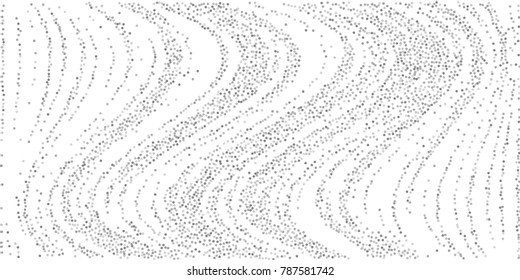 Silver glitter confetti on a white background. Illustration of a drop of shiny particles. Decorative element. Luxury background for your design, cards, invitations, gift, vip.