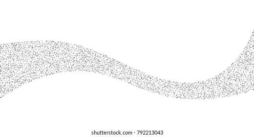 Silver glitter confetti on a white background. Illustration of a drop of shiny particles. Decorative element. Luxury background for your design, cards, invitations, gift, vip.