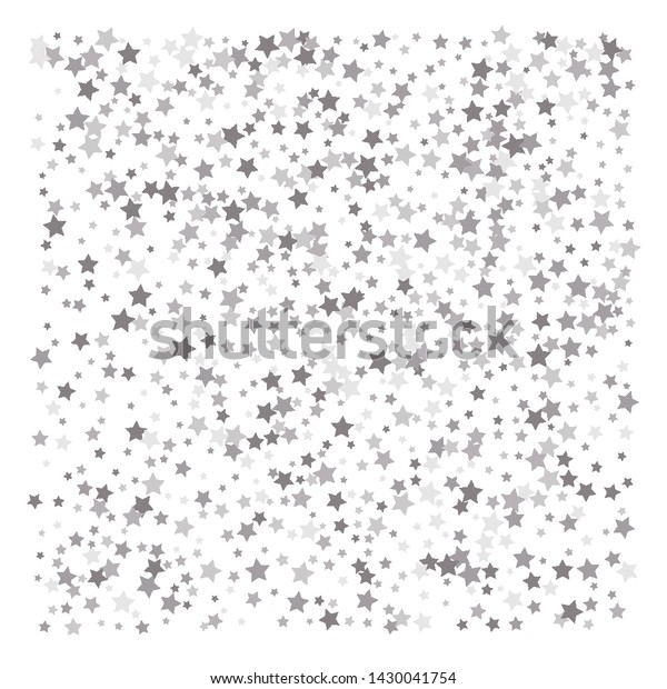 Silver Glitter Falling Stars Silver Sparkle Stock Vector Royalty Free