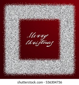Silver glitter frame 
