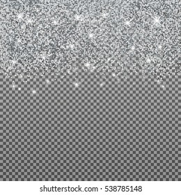 Silver Glitter Transparent Background Images, Stock Photos & Vectors