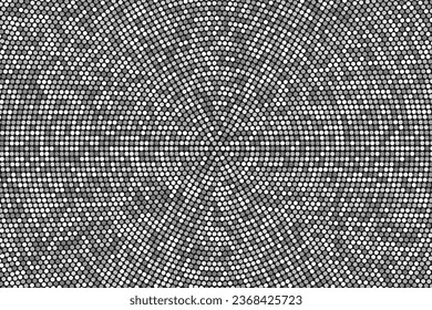 Silver glitter halftone dotted background, circle halftone dot effect, shiny bead backdrop, vector illustration.