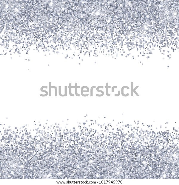 Silver Glitter On White Background Vector 스톡 벡터(로열티 프리) 1017945970