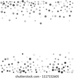Silver glitter particles background effect. Sparkling texture. Argent dust sparkling in falling. Use for banner, greeting and Christmas card, invitation, postcard, paper packaging. Vector illustration