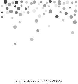 Silver glitter particles background effect. Sparkling texture. Argent dust sparkling in falling. Use for banner, greeting and Christmas card, invitation, postcard, paper packaging. Vector illustration