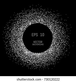 Silver glitter sparcles background.Vector illustration.
