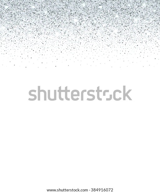 Silver Glitter Sparkles Stripe On White Stock Vector (Royalty Free