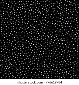 Silver glitter stars falling from the sky on black background. Abstract Background. Glitter pattern for banner. Vector illustration.