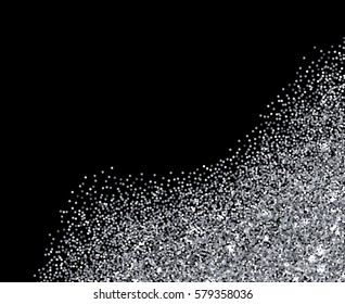 Silver Glitter Texture Corner Border Over Stock Vector (Royalty Free ...