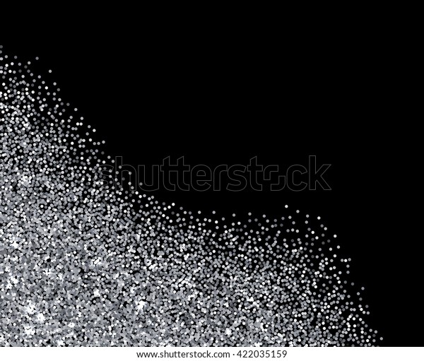 Silver Glitter Texture Corner Border Over Stock Vector (Royalty Free ...