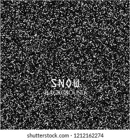 Silver glitters on a black background. Abstract vector background.