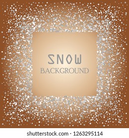 Silver glitters on a gold background. Abstract vector background.