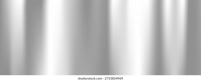 Silver glossy mirror gradient texture vector background