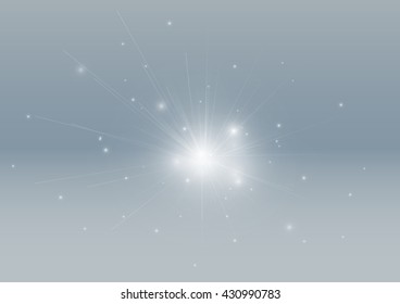 Silver glowing light ray beam abstract background