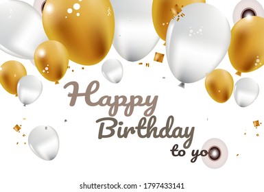 Happy Birthday Celebration Typography Design Greeting Stock Vector ...