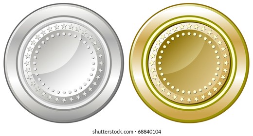 silver and gold coins