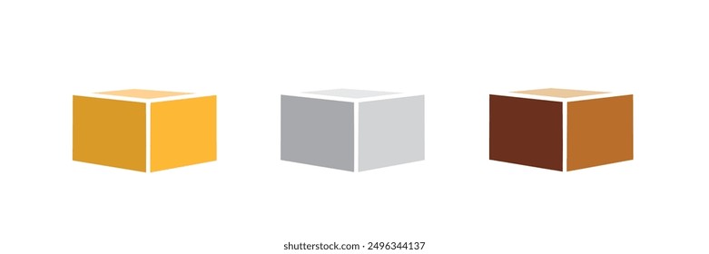 silver gold and copper bars icon set