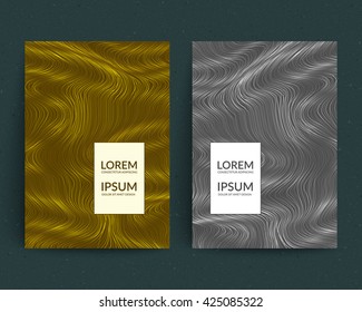 Silver and gold covers design. Eps10 vector templates for banner,flyer,menu,poster,cover etc.