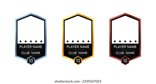silver and gold edition border or frame player template for game