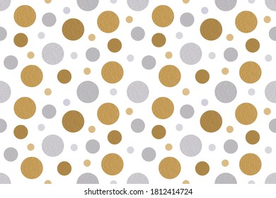 Silver and gold glitter confetti paper cut graphic vector pattern