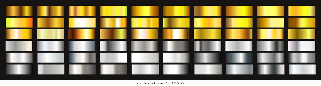 Silver and golden foil texture gradation, border, frame