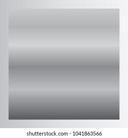 Silver gradient background. Silver design texture for ribbon, frame, banner. Abstract silver gradient template. Metal shine steel plate. Metallic light chrome pattern Vector illustration