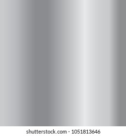 Silver gradient background. Silver design texture for ribbon, frame, banner. Abstract silver gradient template. Metal shine steel plate. Metallic light chrome pattern Vector illustration