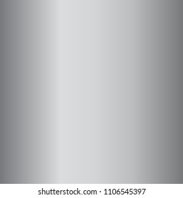 Silver gradient background. Silver design texture for ribbon, frame, banner. Abstract silver gradient template. Metal shine steel plate. Metallic light chrome pattern Vector illustration