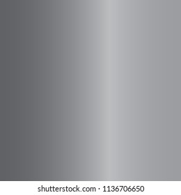 Silver gradient background. Silver design texture for ribbon, frame, banner. Abstract silver gradient template. Metal shine steel plate. Metallic light chrome pattern Vector illustration