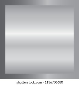 Silver gradient background. Silver design texture for ribbon, frame, banner. Abstract silver gradient template. Metal shine steel plate. Metallic light chrome pattern Vector illustration