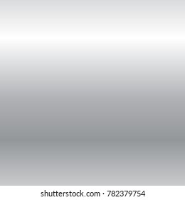 Silver gradient background. Silver design texture for ribbon, frame, banner. Abstract silver gradient template. Metal shine steel plate. Metallic light chrome pattern Vector illustration