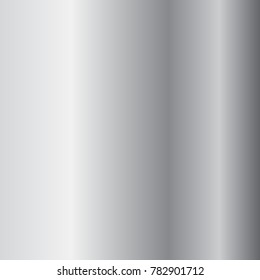 Silver gradient background. Silver design texture for ribbon, frame, banner. Abstract silver gradient template. Metal shine steel plate. Metallic light chrome pattern Vector illustration