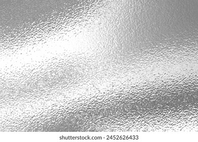 Silver gradient background. Foil paper, glitter effect ribbed texture. Chrome metal grey pattern. Gradation noise bg. Vector abstract illustration for web, card, certificate design