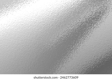 Silver gradient background. Foil paper, glitter effect. Chrome metal grey pattern. Gradation noise texture. Vector abstract illustration for web, card, bg, certificate design