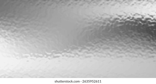 Fundo de gradiente de prata. Papel de folha metálica, efeito de brilho. Padrão cinza de metal cromado. Textura de ruído de gradação. Ilustração abstrata vetorial para web, card, bg, design de certificado